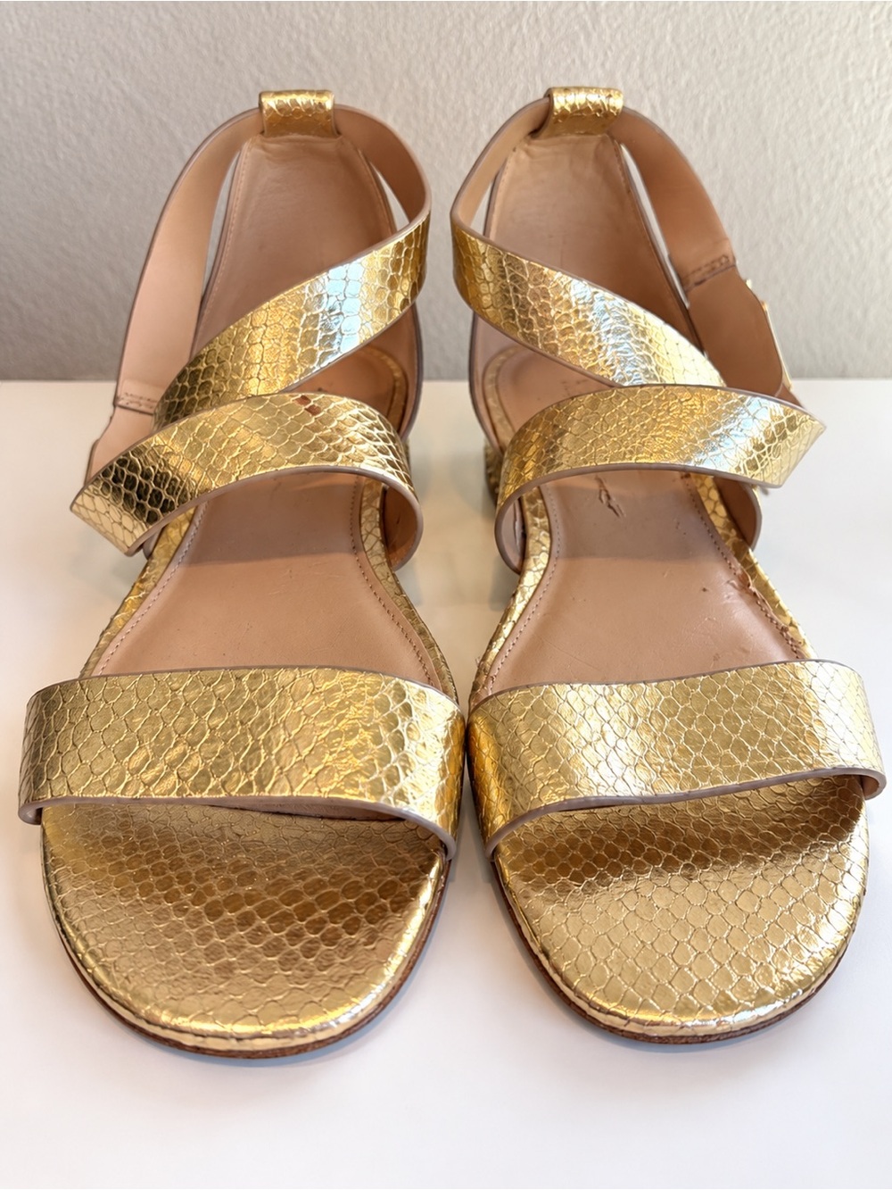 MICHAEL Michael Kors Sabrina Gold Metallic Sandals Size 7M